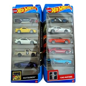 HOT WHEELS - 10 cars BNIB Ford mustang, nightburnerz